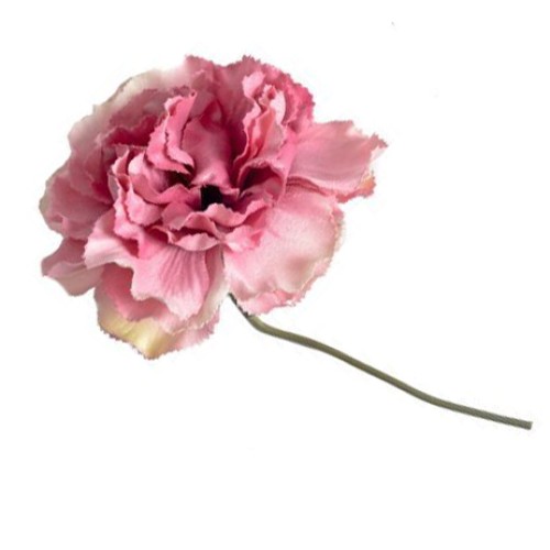 Silk Carnation On Wire Stem Pink 15cm | Artificial Flowers